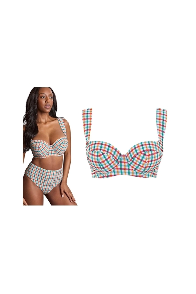 Panache Seersucker multi balconette padded biustonosz usztywniony do stroju kąpielowego
