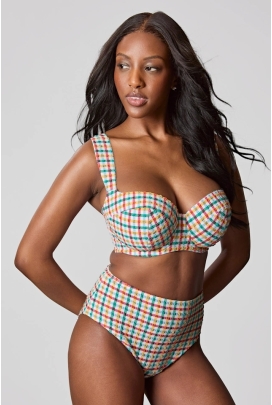 Panache Seersucker multi balconette padded biustonosz usztywniony do stroju kąpielowego