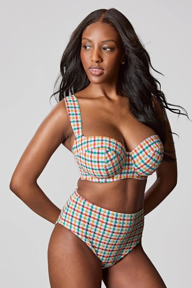 Panache Seersucker multi balconette padded biustonosz usztywniony do stroju kąpielowego