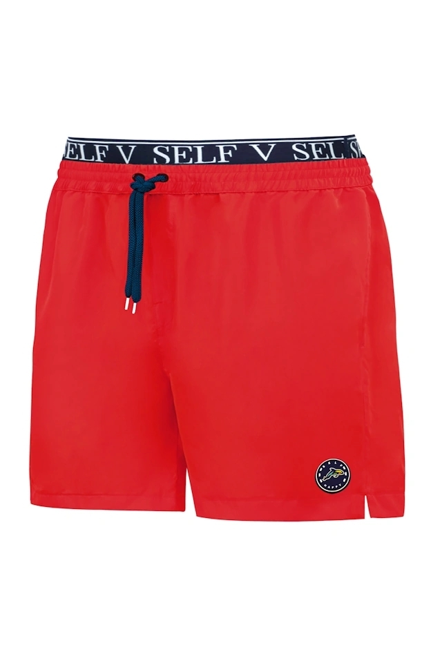 Self 25 SM25-6A Summer Shorts czerwone męskie szorty kąpielowe