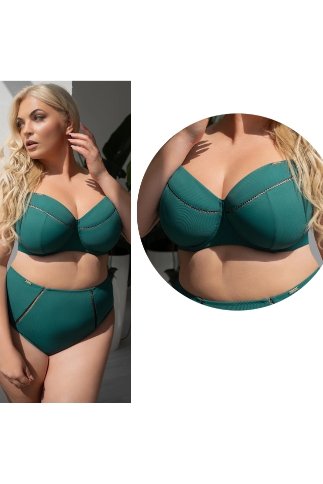 KrisLine Tarifa bottlegreen soft full cup biustonosz do stroju kąpielowego