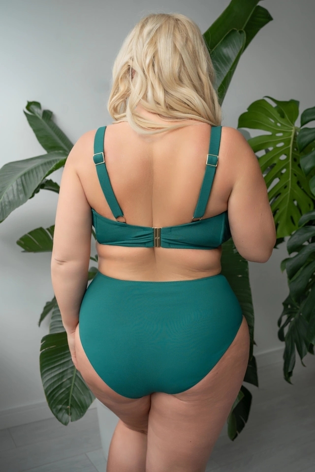 KrisLine Tarifa bottlegreen figi wysokie do stroju kąpielowego