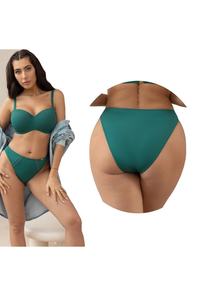 KrisLine Tarifa bottlegreen figi bikini do stroju kąpielowego
