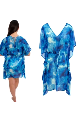 Fantasie Saunton Sands dazzling blue kaftan plażowy