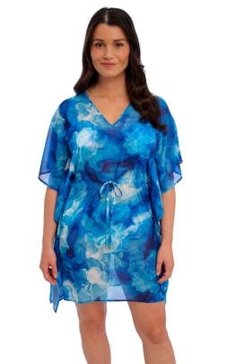Fantasie Saunton Sands dazzling blue kaftan plażowy
