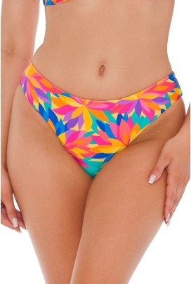 Self 25 556CP3 Capri multi orange liście strój kąpielowy dwuczęściowy