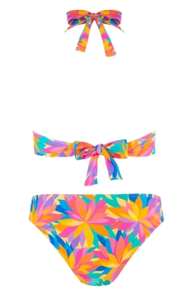 Self 25 556CP3 Capri multi orange liście strój kąpielowy dwuczęściowy