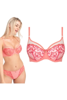 Samanta Perla A143 koralowy biustonosz soft