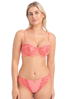 Samanta Perla A143 koralowy biustonosz soft