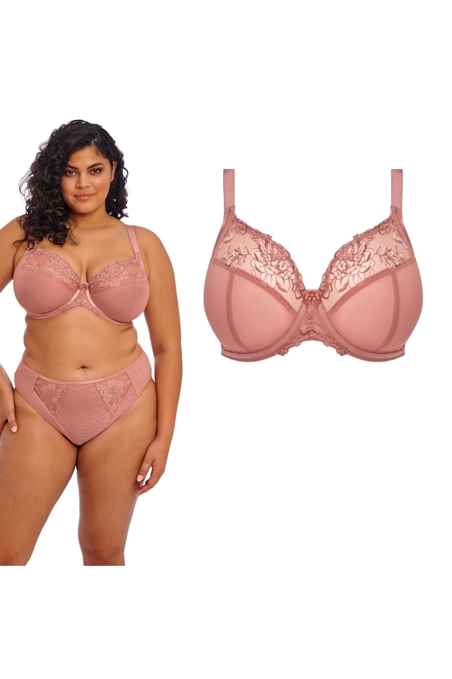 Elomi Teagan ash rose plunge biustonosz soft