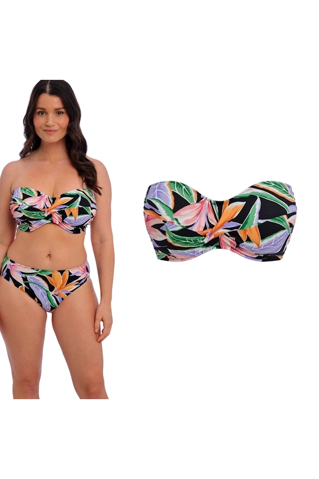 Fantasie Mykonos Cove black bandeau biustonosz do stroju kąpielowego
