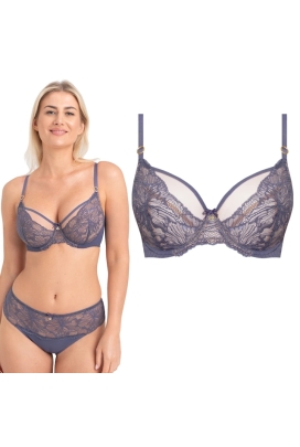 Samanta Mila  A123 antracytowy  biustonosz soft