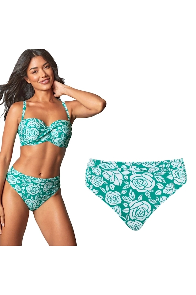Panache English Rose print figi midi do stroju kąpielowego
