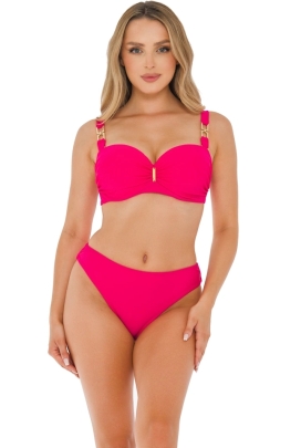 Self 25 730V1SG1 2F Santiago 1 pink strój kąpielowy dwuczęściowy