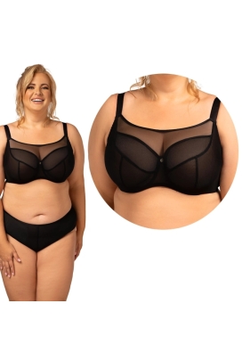 Nessa Salma czerń biustonosz crop top soft