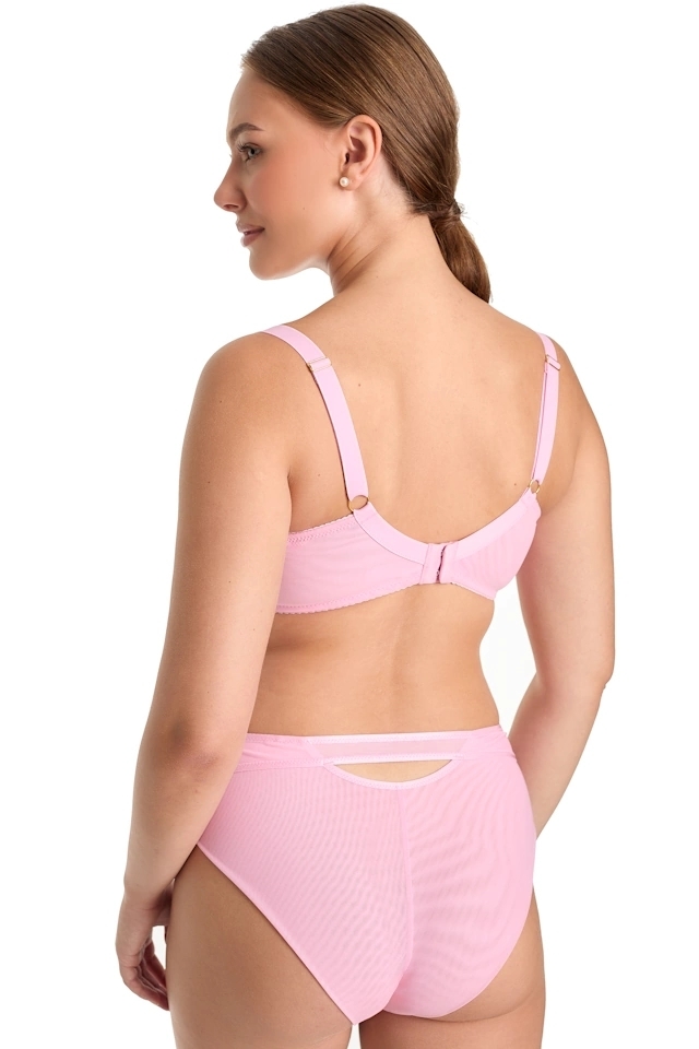 Ewa Bien Fiora różowy B136 biustonosz half-cup soft