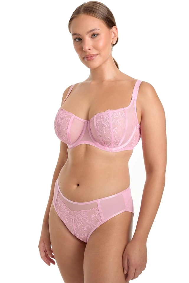 Ewa Bien Fiora różowy B136 biustonosz half-cup soft