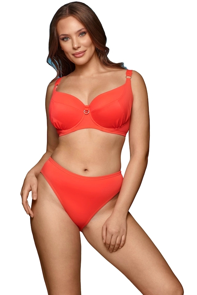 Dalia Ginger K24 koral neon 2cz usztywniany biustonosz do stroju kąpielowego