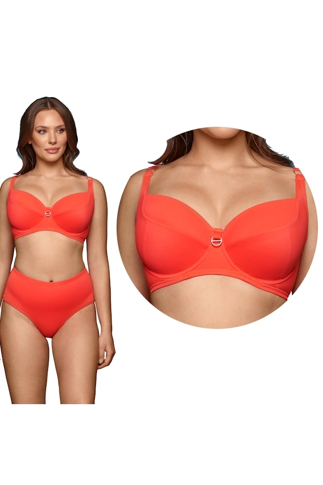 Dalia Ginger koral neon 2cz K26 soft biustonosz do stroju kąpielowego