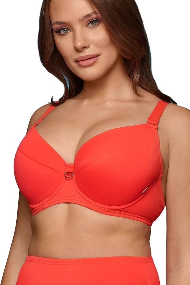 Dalia Ginger koral neon 2cz K40 push-up biustonosz do stroju kąpielowego