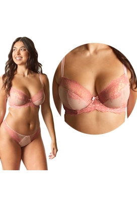 Panache Ana pink plunge biustonosz soft