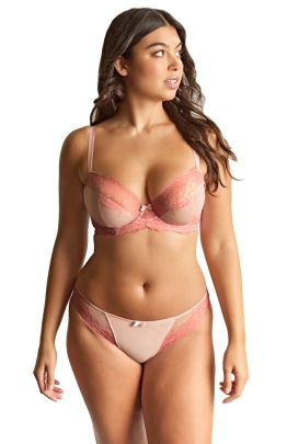 Panache Ana pink plunge biustonosz soft
