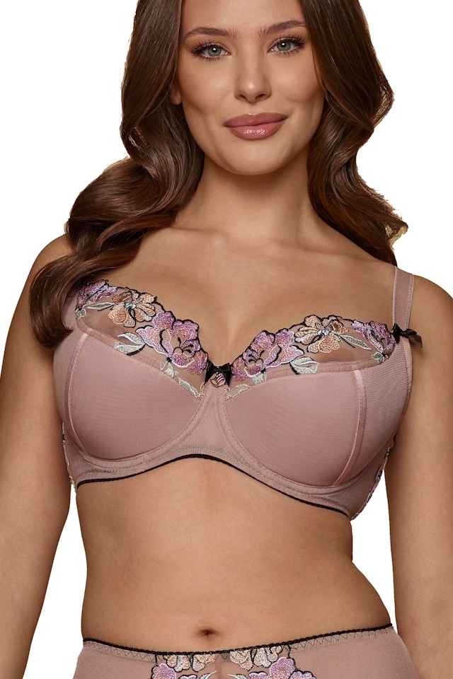 Dalia Eleonora mocca kwiaty K24 biustonosz semi-soft