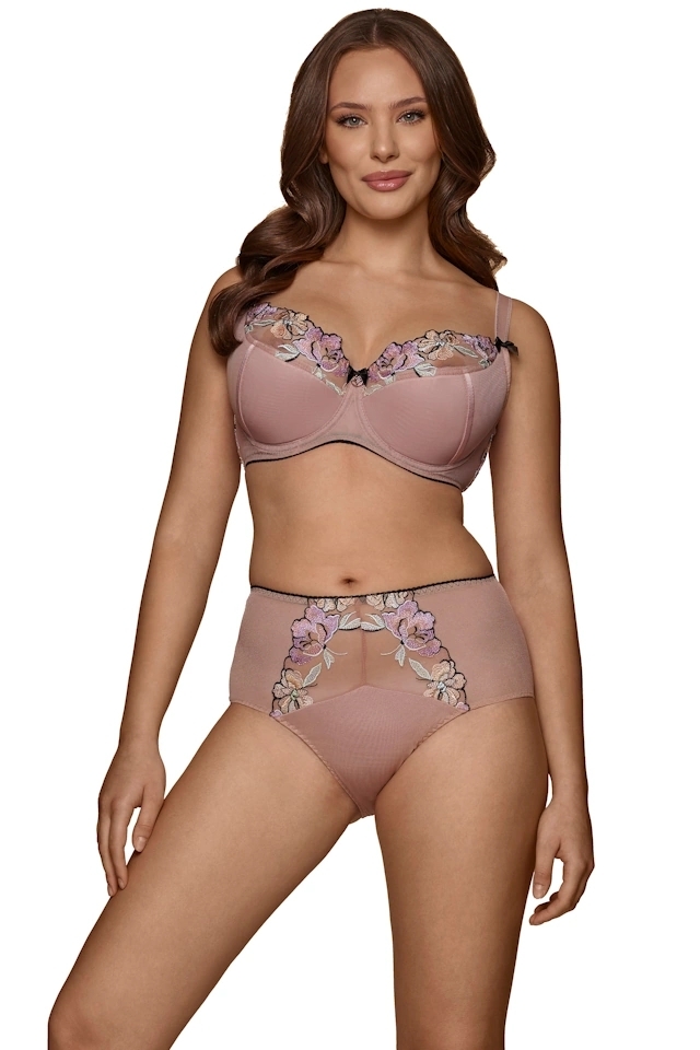 Dalia Eleonora mocca kwiaty K24 biustonosz semi-soft