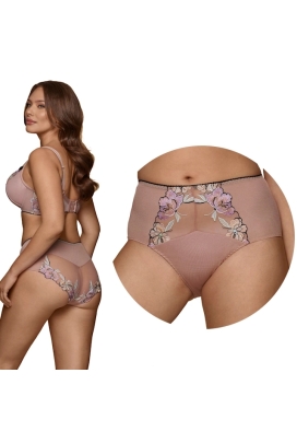 Dalia Eleonora mocca kwiaty figi maxi