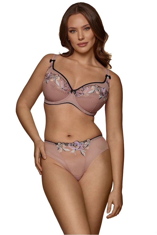 Dalia Eleonora mocca kwiaty K42 biustonosz soft