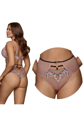 Dalia Eleonora mocca kwiaty stringi