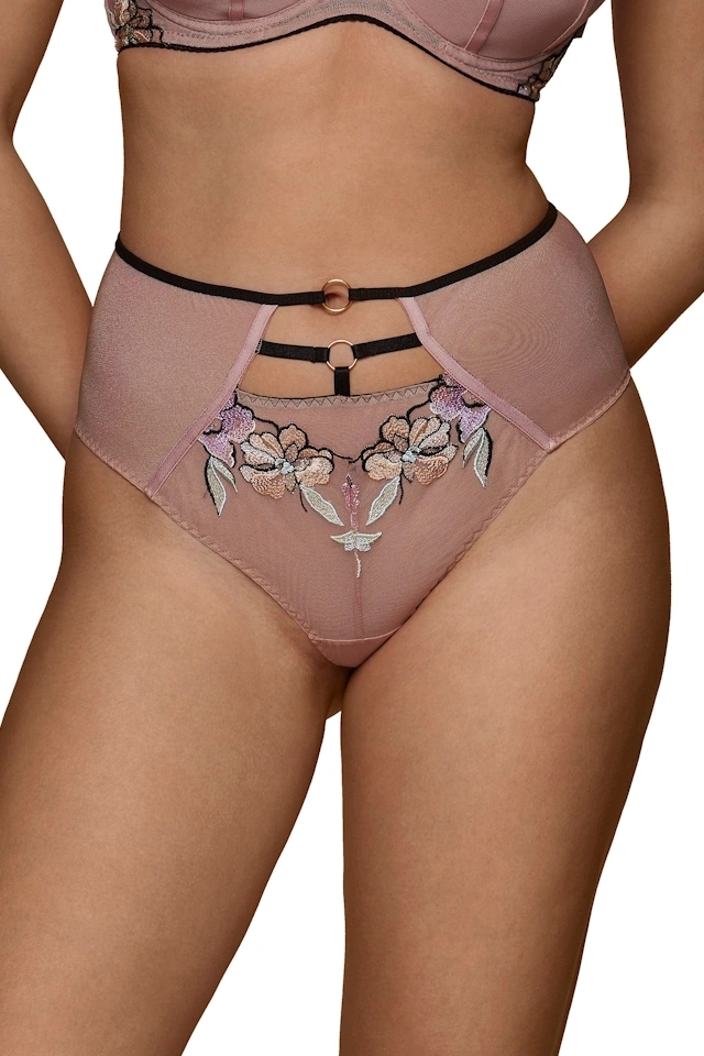 Dalia Eleonora mocca kwiaty stringi