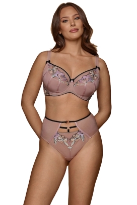 Dalia Eleonora mocca kwiaty stringi