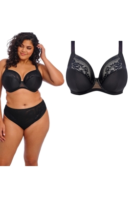 Elomi Nerina black plunge biustonosz soft