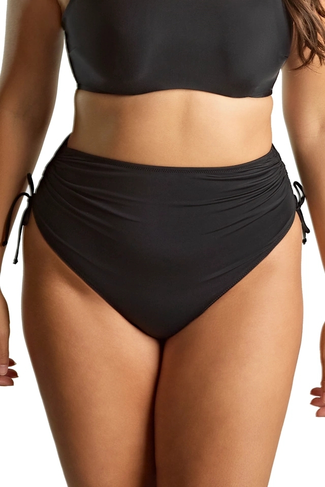 Panache Signature black figi midi z troczkami do stroju kąpielowego