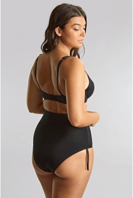 Panache Signature black figi midi z troczkami do stroju kąpielowego
