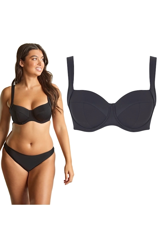 Panache Signature black full cup soft biustonosz do stroju kąpielowego
