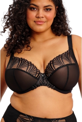 Elomi Reja black plunge biustonosz soft