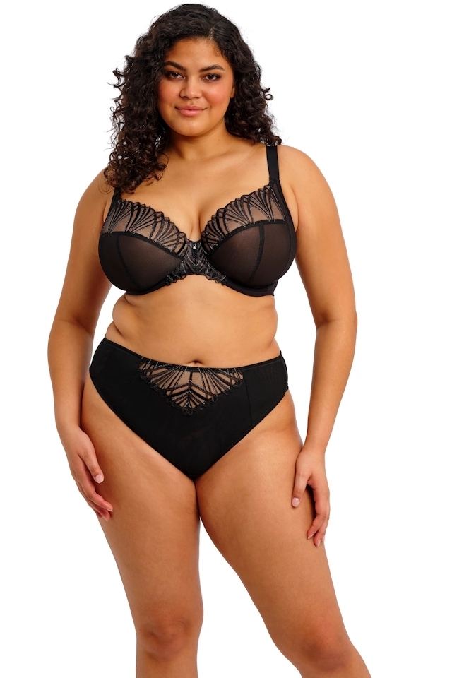 Elomi Reja black plunge biustonosz soft