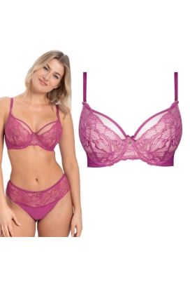 Samanta Mila A123 malinowy biustonosz soft