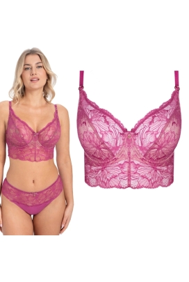 Samanta Mila A144 malinowy biustonosz soft