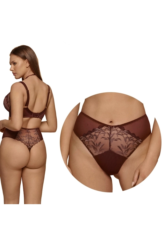 Dalia Choco brąz stringi wysokie