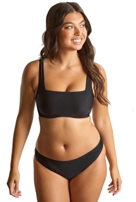 Panache Signature black crop top biustonosz do stroju kąpielowego soft