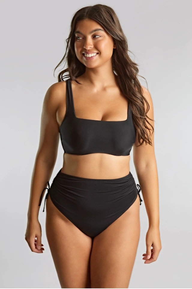 Panache Signature black crop top soft biustonosz do stroju kąpielowego