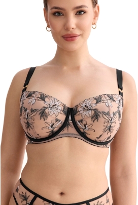 Ewa Bien Salma beżowo-czarny B139 biustonosz soft