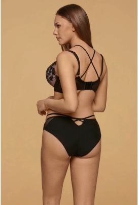 Dalia Winter róż czerń kwiaty K24 biustonosz semi-soft