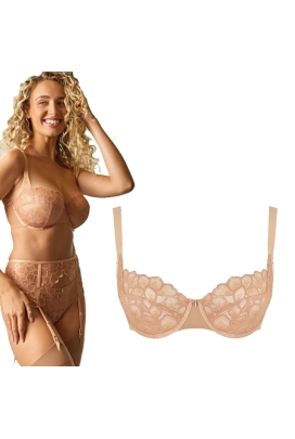Panache Allure champagne gold half-cup biustonosz plunge soft