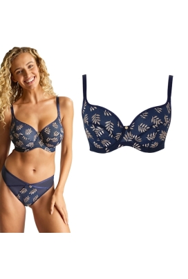Panache Tango navy champagne biustonosz soft balcony na fiszbinach