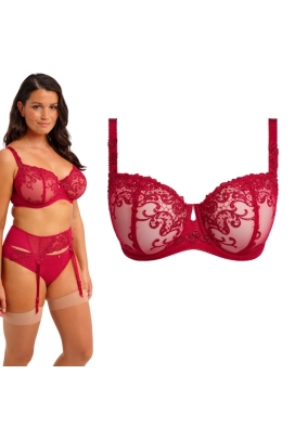 Fantasie Portia red half-cup biustonosz soft