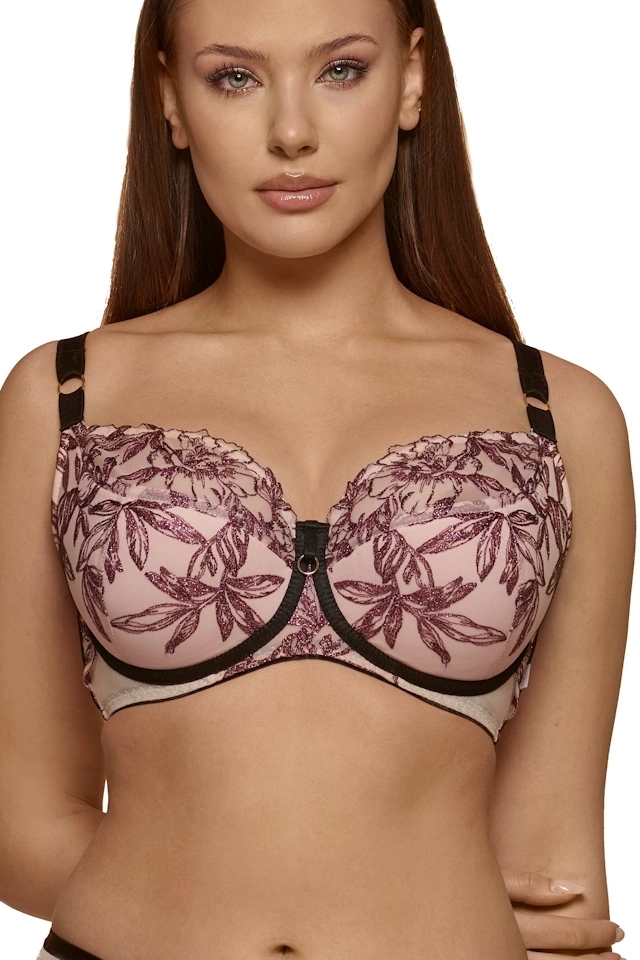 Dalia Avril malinowy brokat K24 biustonosz semi-soft